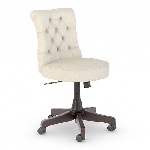 Armless Mid-Back Tufted Swivel Office Chair