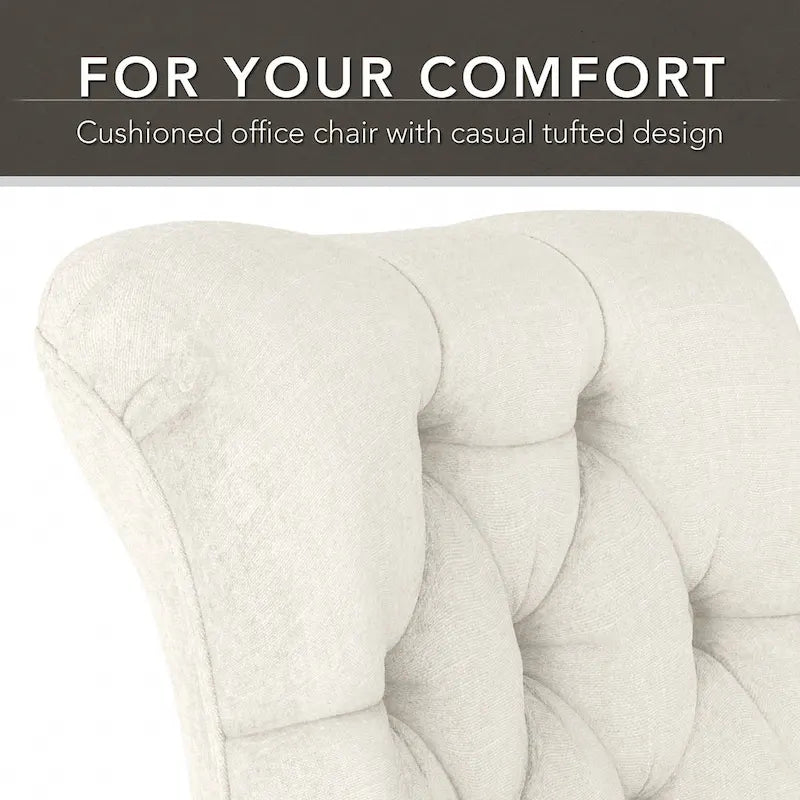 Armless Mid-Back Tufted Swivel Office Chair