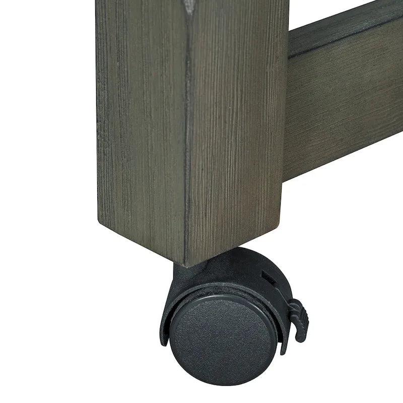 Extendable Kitchen Island with Three Drawers and USB Ports