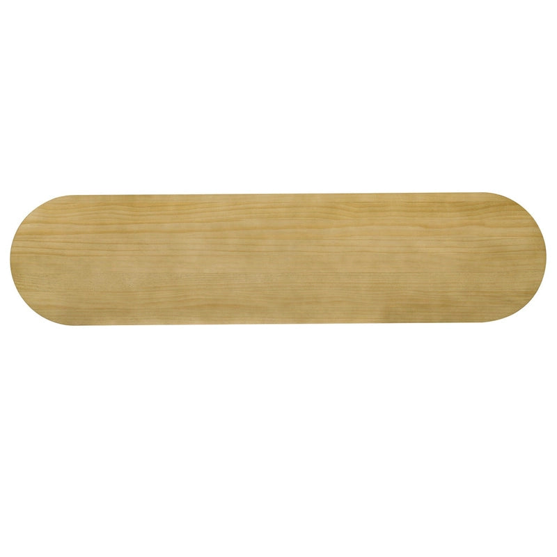 Two-Drawer Console Table with Curved Legs and Pine Veneer