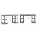 59-Inch Rustic Writing Desk with Keyboard Drawer and Four Shelves
