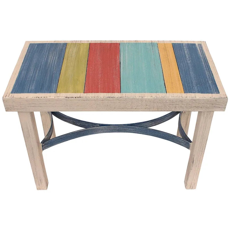 Hand-Painted Flat Bar Bench