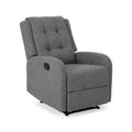Compact Upholstered Recliner with Tufted Backrest
