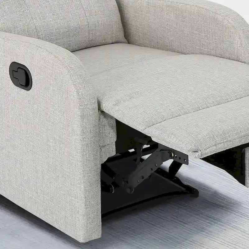 Compact Upholstered Recliner with Tufted Backrest