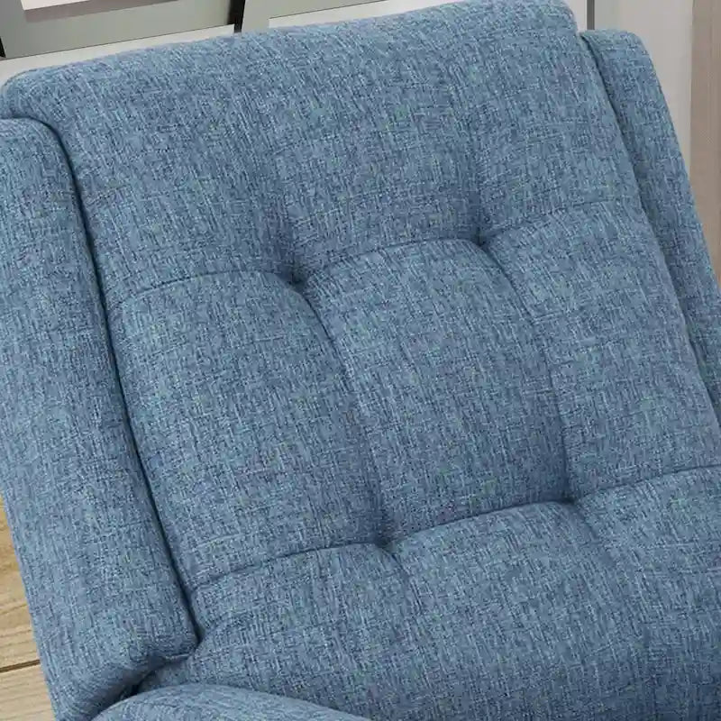 Compact Upholstered Recliner with Tufted Backrest