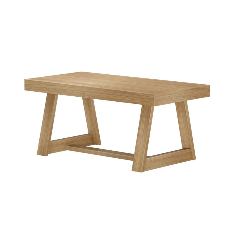 48-Inch Solid Pine Rectangular Trestle Coffee Table