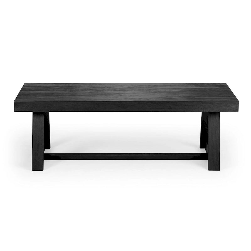 48-Inch Solid Pine Rectangular Trestle Coffee Table