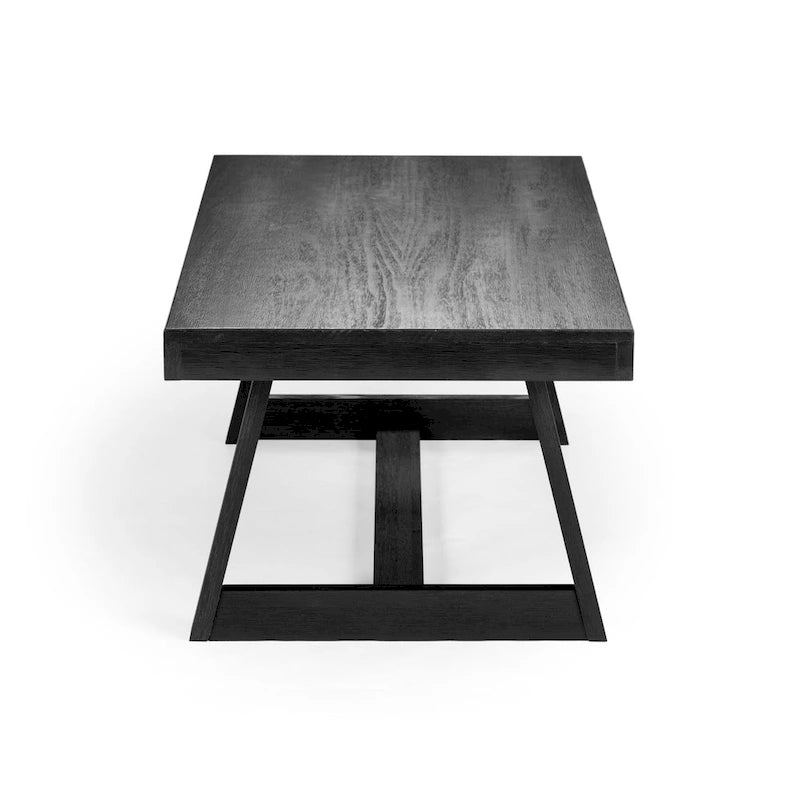 48-Inch Solid Pine Rectangular Trestle Coffee Table