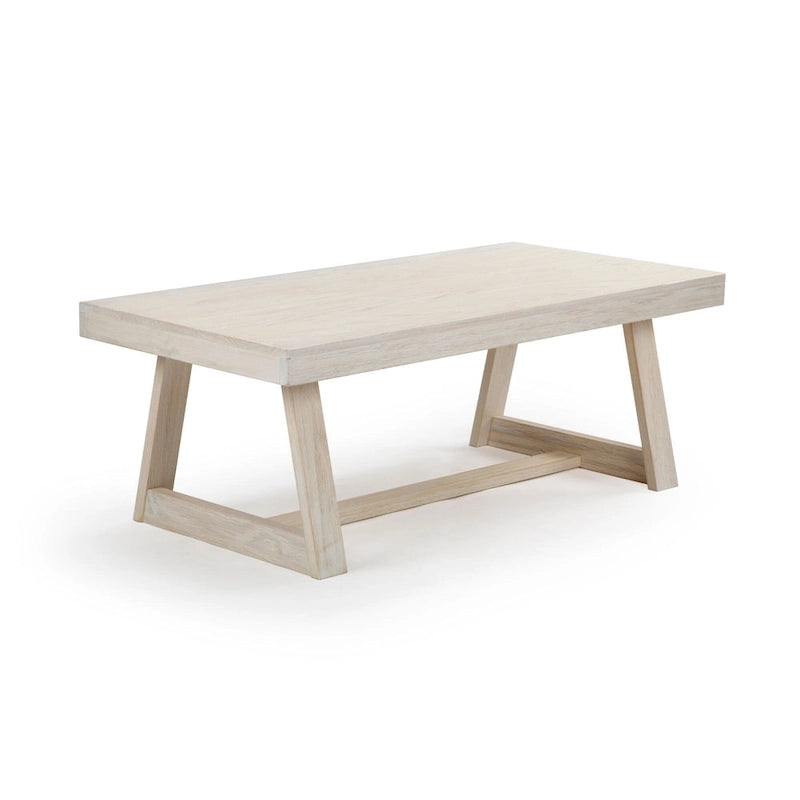 48-Inch Solid Pine Rectangular Trestle Coffee Table