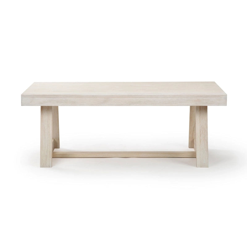 48-Inch Solid Pine Rectangular Trestle Coffee Table
