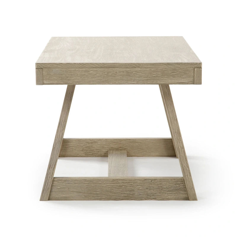 48-Inch Solid Pine Rectangular Trestle Coffee Table