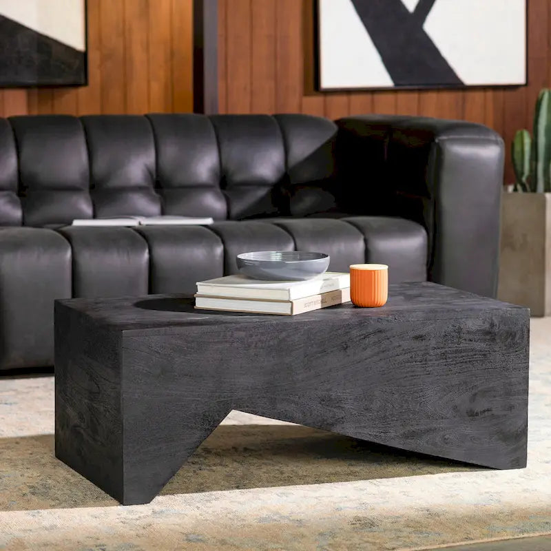 Modern Angular Wood Coffee Table