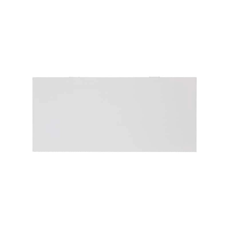 44-Inch White Writing Desk with X-Base and Two Drawers