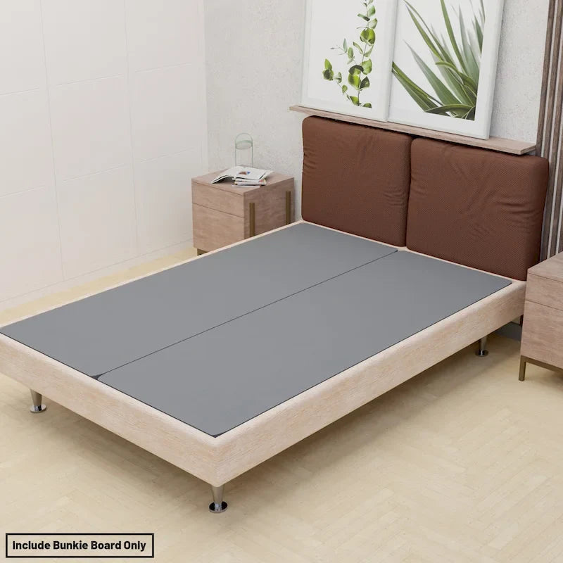 1.5-Inch Gray Split Bunkie Board for Mattress Support