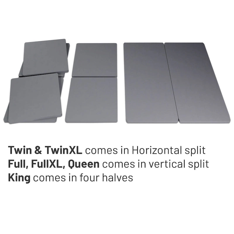 1.5-Inch Gray Split Bunkie Board for Mattress Support