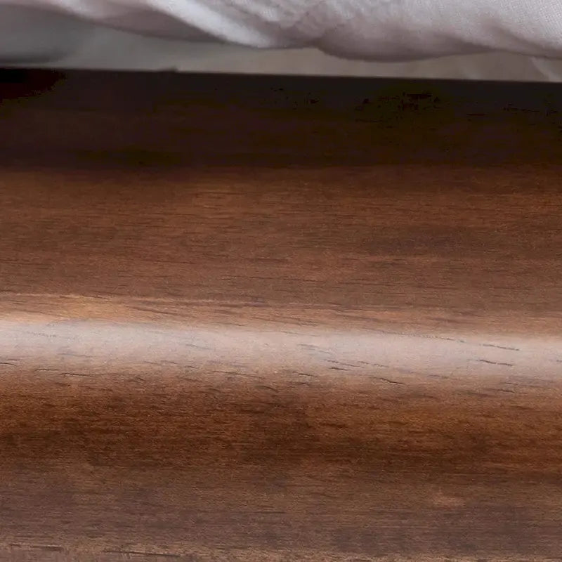 Mid-Century Modern Walnut Brown Wood Platform Bed Frame