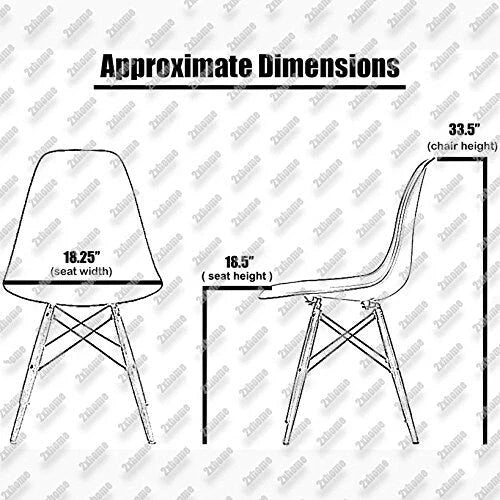 Modern Molded Plastic Dining Chair with Natural Wood Legs