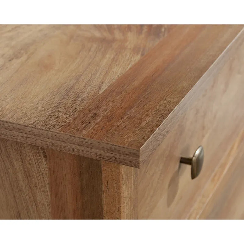 Rustic White Four-Drawer Chest with Deep Lower Drawers