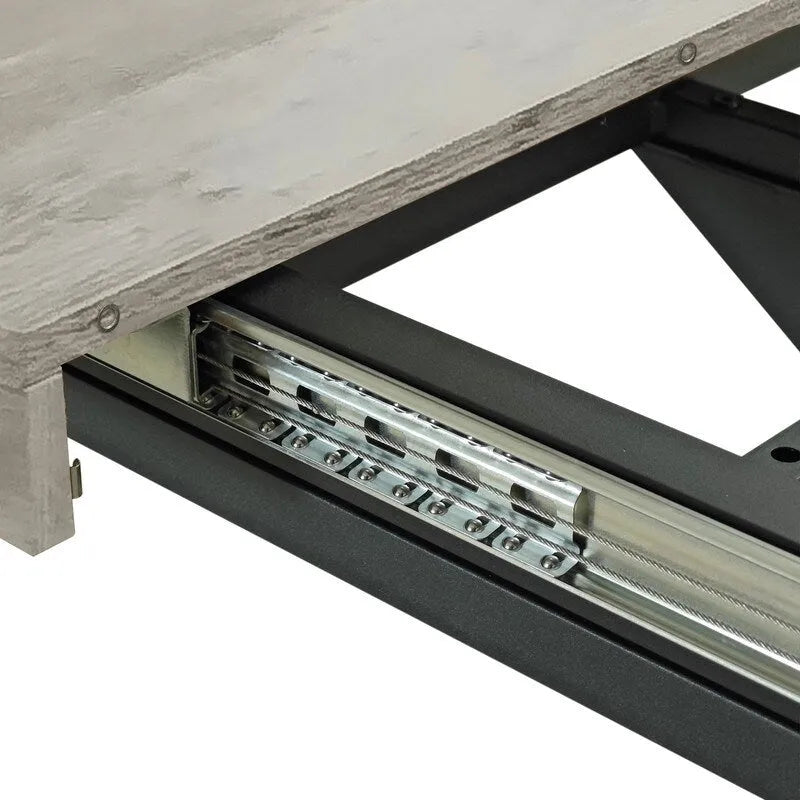 Extendable Dining Table for 4–6 with X-Cross Metal Base